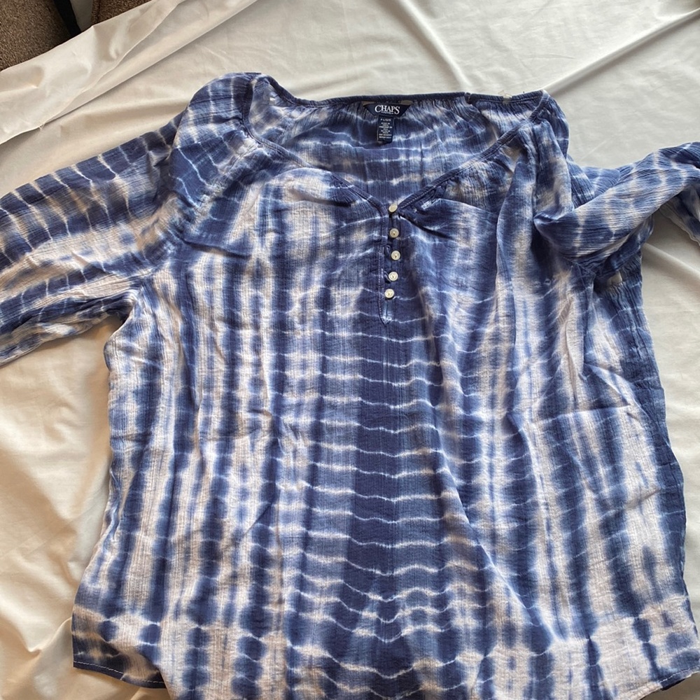Women's Tie-Dye Patterned Dress Shirt
